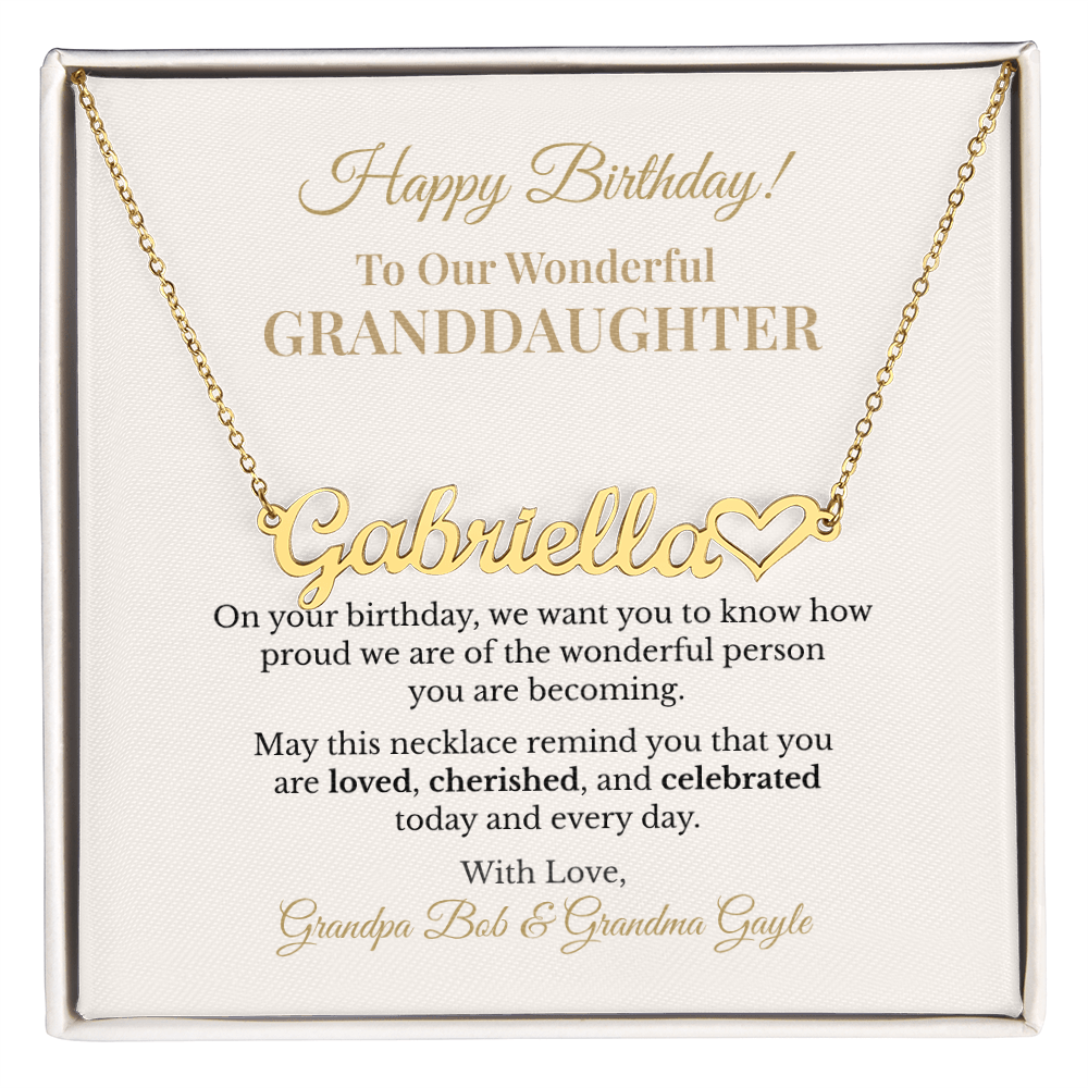 GRANDDAUGHTER Name Necklace