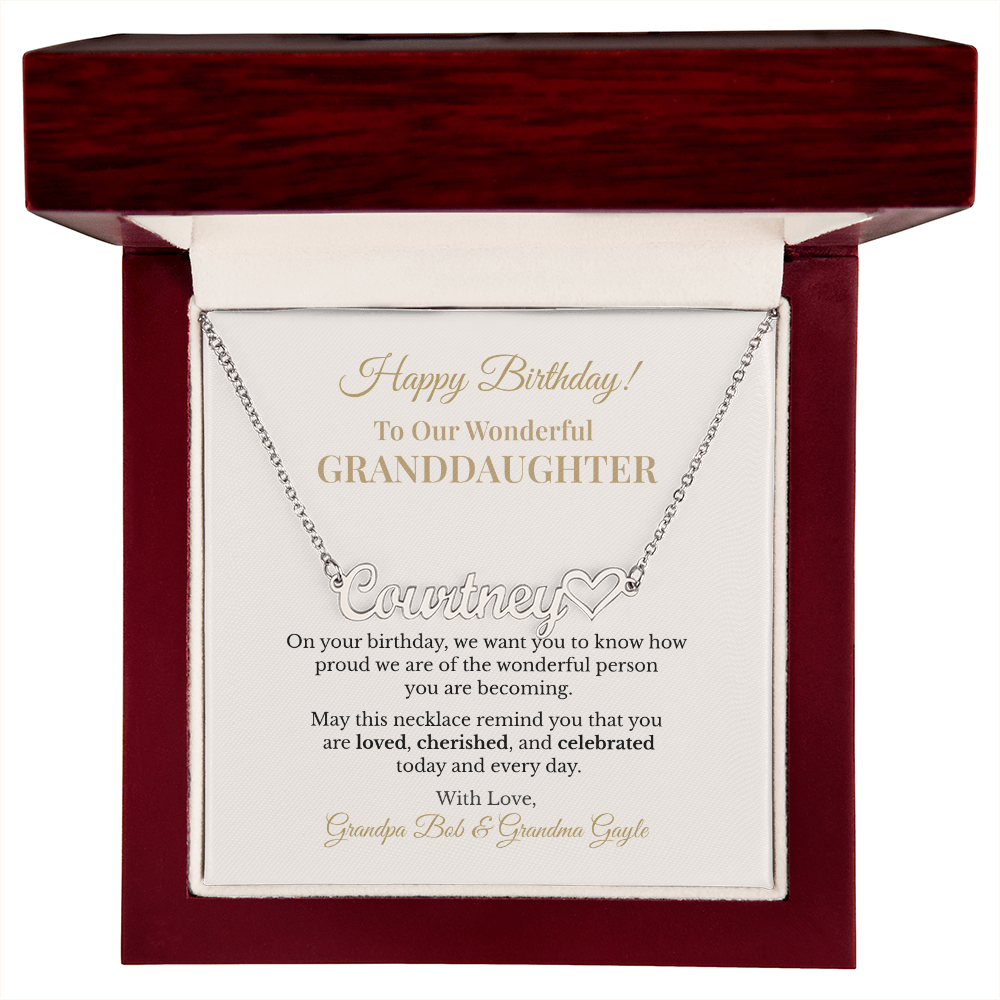 GRANDDAUGHTER Name Necklace