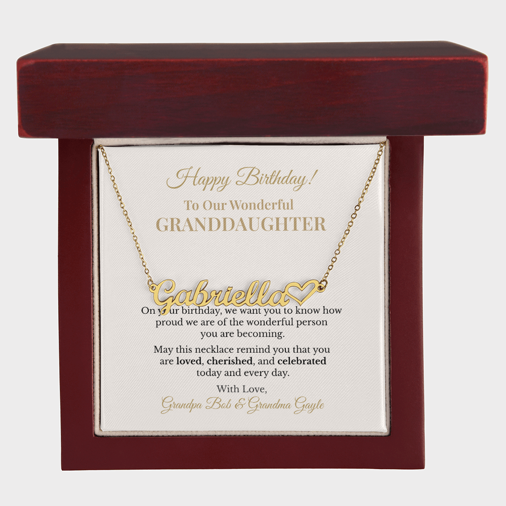 GRANDDAUGHTER Name Necklace