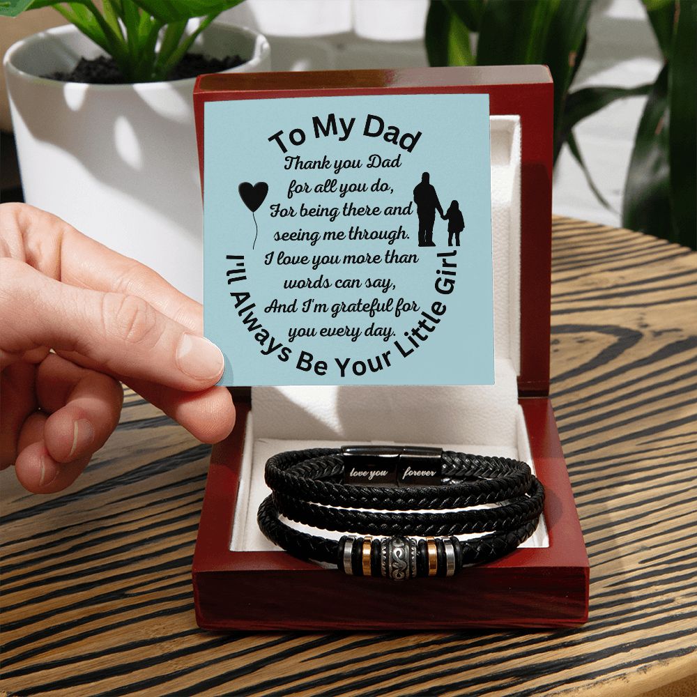 Unique Gift For Dad-Love You Forever-"Love You Forever" Bracelet