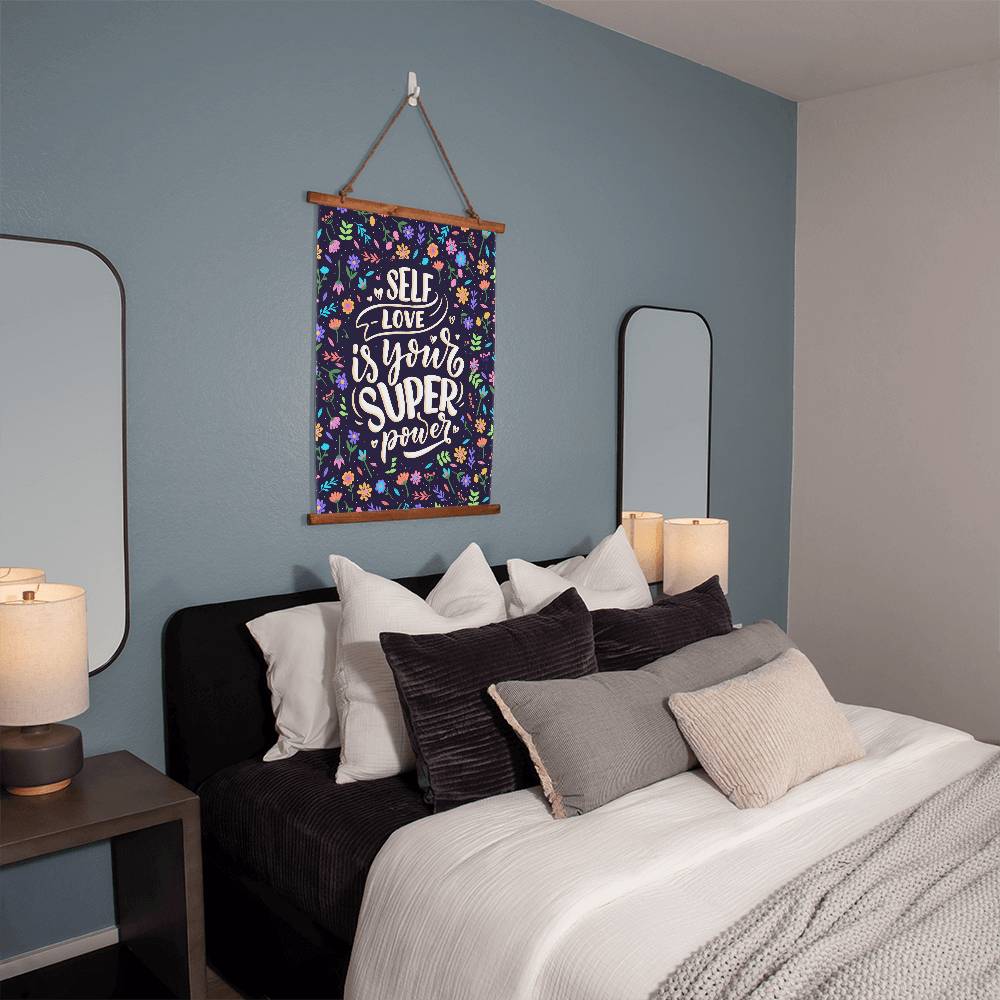 Self Love Is Your Super Power- Wood Framed Wall Tapestry