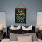 God Blessed The Broken Road- Wood Framed Wall Tapestry