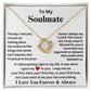 To My Soulmate -Gave My Heart To You- Love Knot Necklace and Sweetest Devotion Bouquet Gift Set