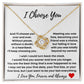 Gift for Her-I Choose You-Love Knot Necklace and Sweetest Devotion Bouquet Gift Set