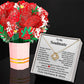 To My Soulmate -Gave My Heart To You- Love Knot Necklace and Sweetest Devotion Bouquet Gift Set