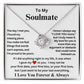 To My Soulmate -Gave My Heart To You- Love Knot Necklace and Sweetest Devotion Bouquet Gift Set