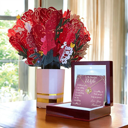 To My Wife – Together Forever – Love Knot Bouquet Gift Set