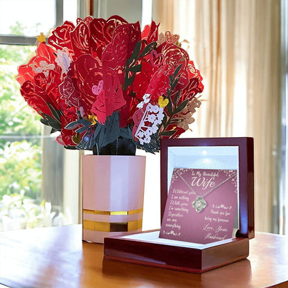 To My Wife – Together Forever – Love Knot Bouquet Gift Set