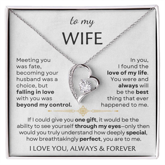 To My Beautiful Wife - Perfect - Forever Love Necklace Set