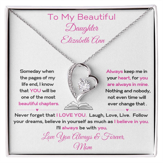 Daughter-Personalized-Always Be With You-Forever Love Necklace