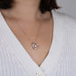 Personalized for Her- I Love You- Forever Love Necklace - 14k white gold finish