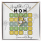 Gift For Mom - Mother's Day-Best Mom Word Find PUZZLE- Heart Necklace