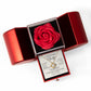 To My Beautiful Wife – Love Knot Necklace Gift Set with Red Heart Rose Box