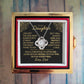 To My Daughter  From Dad - Love Knot Necklace from Dad (Rotating Rose Box)
