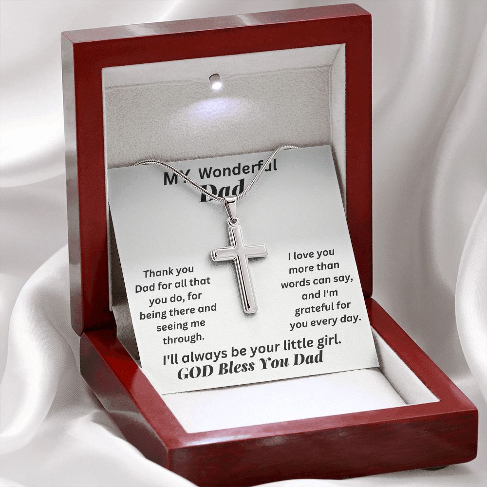 Gift For Dad-Thank You For All That You Do-Cross Necklace