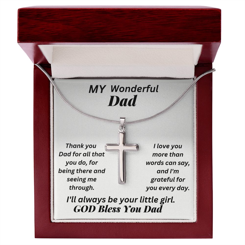 Gift For Dad-Thank You For All That You Do-Cross Necklace