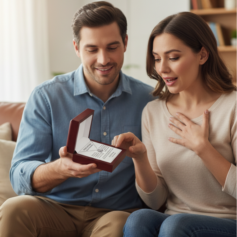 To My Beautiful Wife – Mother of My Children Love Knot Necklace | Meaningful Mother's Day Gift