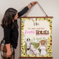 Girl Who Loves Horses-Personalized PHOTO- Wood Framed Wall Tapestry