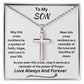 Gift For Son-Faith, Hope, Love- Cross Necklace
