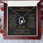 Gift For My Wife-A Woman To Be Cherished And Loved- Forever Love Heart Necklace