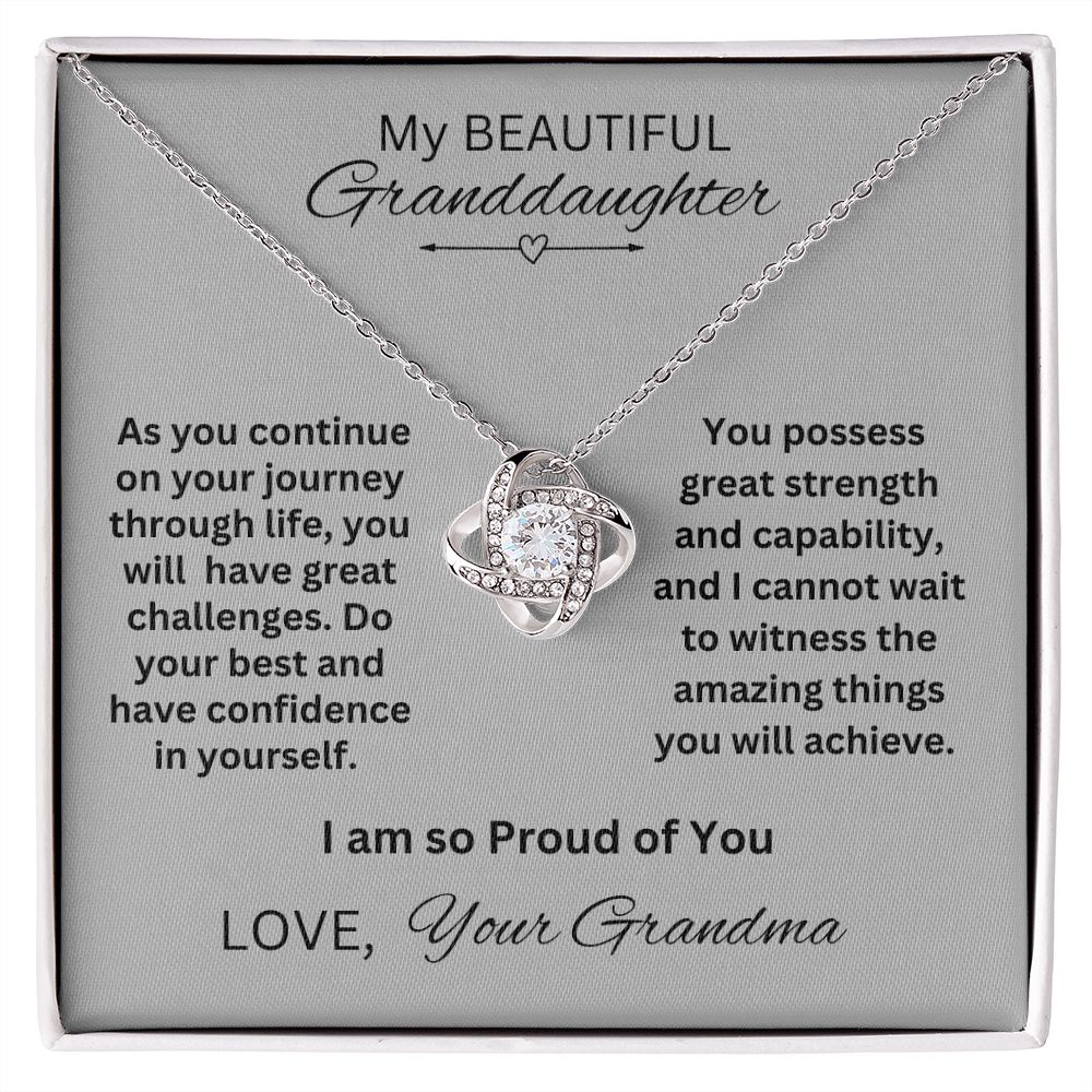 Gift For Granddaughter -  Your Journey Through Life - Love Knot Necklace