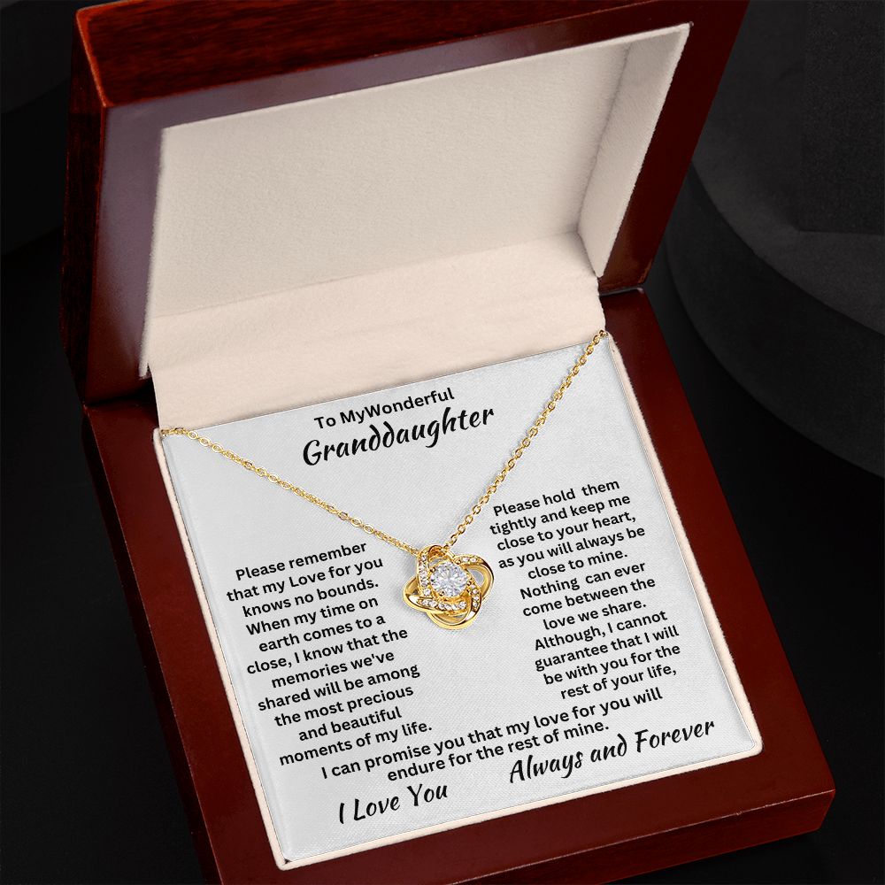 Gift For Granddaughter-Most Precious And Beautiful Moments-Love Knot Necklace