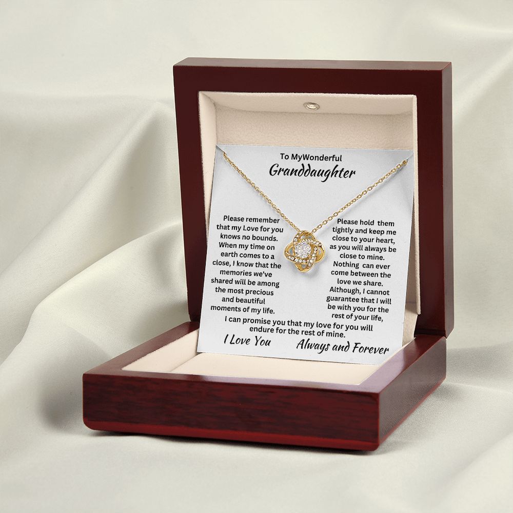Gift For Granddaughter-Most Precious And Beautiful Moments-Love Knot Necklace