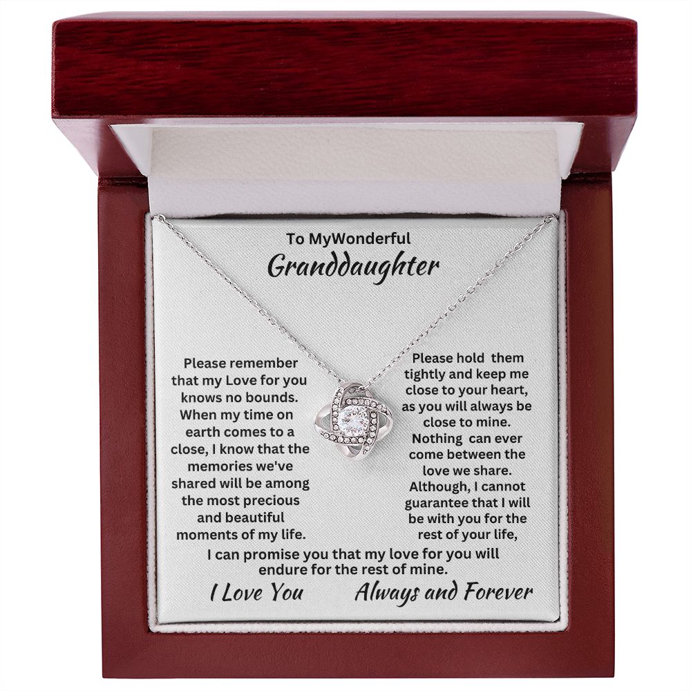 Gift For Granddaughter-Most Precious And Beautiful Moments-Love Knot Necklace