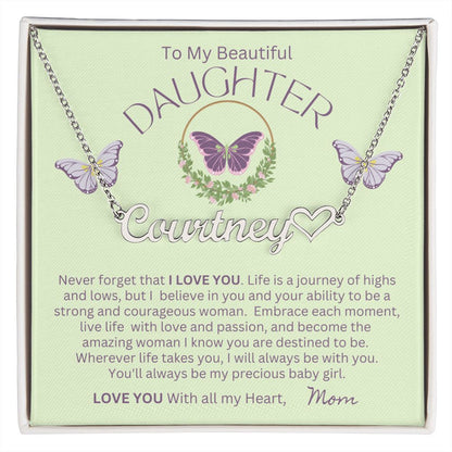 Gift For Daughter-Journey Of Highs-Personalized Name Necklace