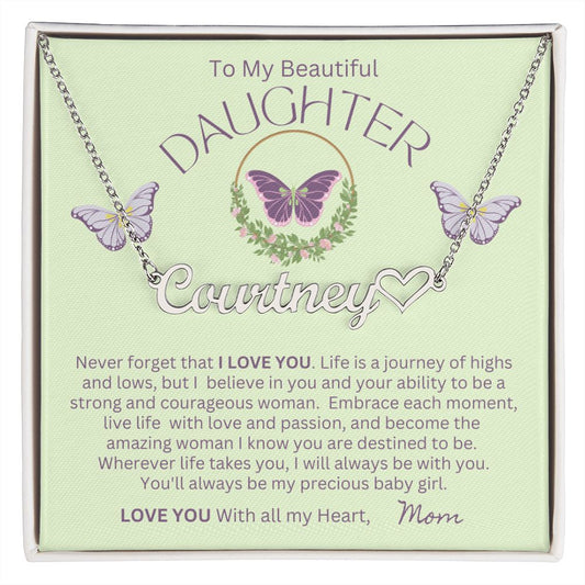 Gift For Daughter-Journey Of Highs-Personalized Name Necklace