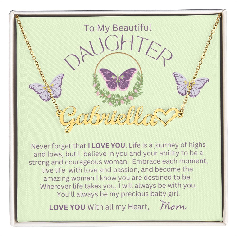 Gift For Daughter-Journey Of Highs-Personalized Name Necklace
