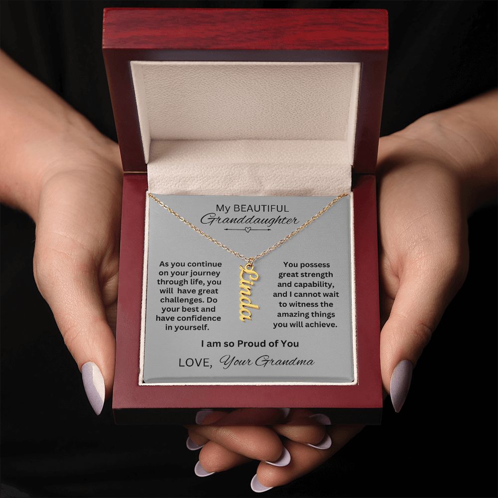 Gift For Granddaughter from Grandma-On your journey through life-Personalized Name Necklace