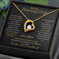 Gift For My Wife-A Woman To Be Cherished And Loved- Forever Love Heart Necklace